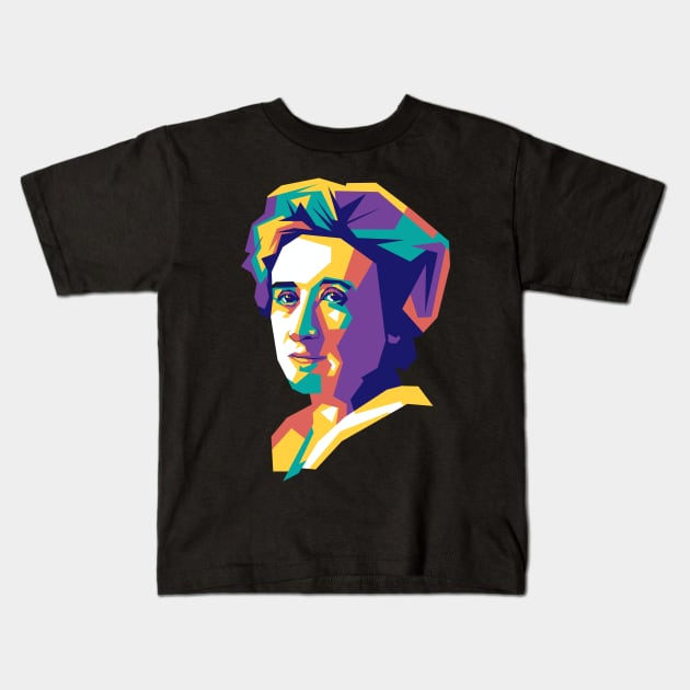 ROSA LUXEMBURG WPAP Kids T-Shirt by agungsaid1234